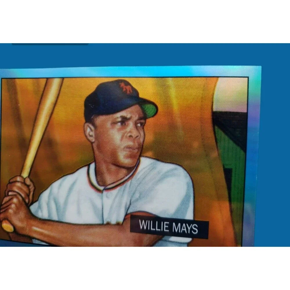 2013 Bowman WILLIE MAYS BLUE SAPPHIRE REFRACTOR ROOKIE REPRINT Baseball Card 305